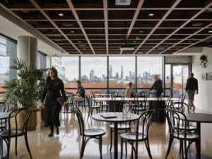 people using a cafe